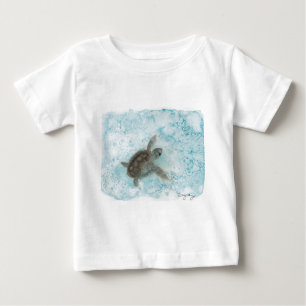 Schildkröte-Aquarell-Malerei Baby T-shirt