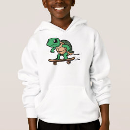 Schildkröte auf Skateboard Hoodie