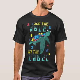 Schildkröte Autistisches Kind Puzzle-Teile Autismu T-Shirt