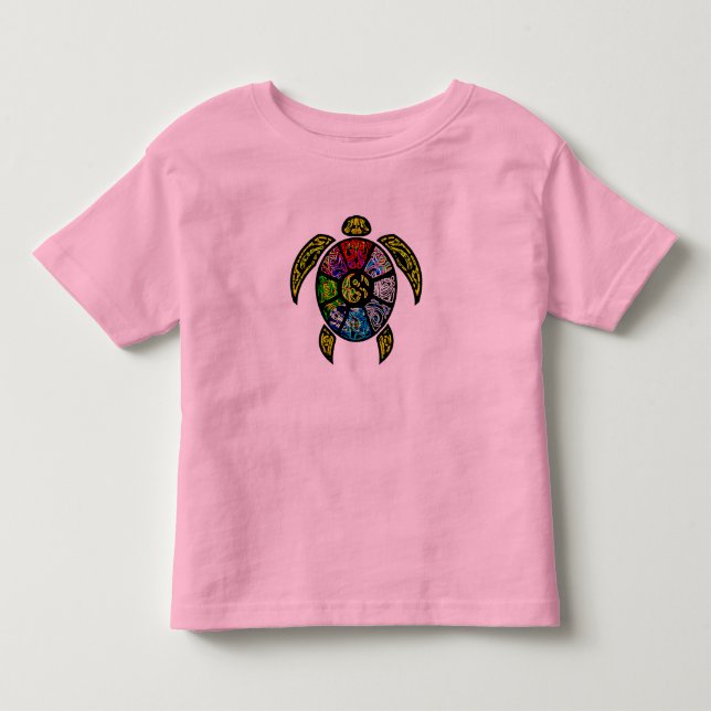 Schildkröte Ba-Gua Kleinkind T-shirt (Vorderseite)