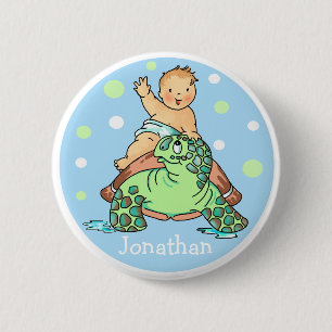 Schildkröte-Baby-Knopf Button