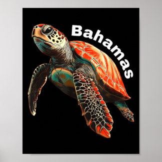 Schildkröte Bahamas Souvenir_Bahamas Poster