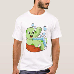 Schildkröte beim Baden mit Fohlen T-Shirt