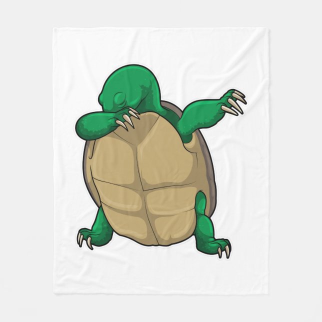 Schildkröte beim Hip Hop Dance Dab Fleecedecke (Vorderseite)