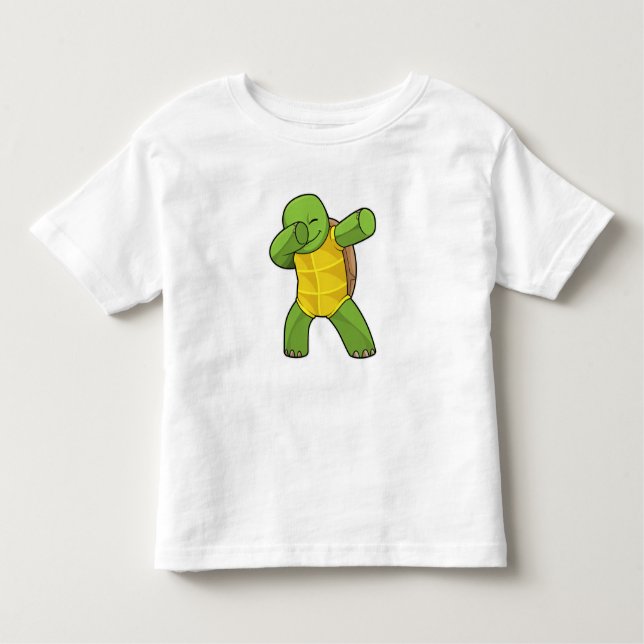 Schildkröte beim Hip Hop Dance Dab Kleinkind T-shirt (Vorderseite)