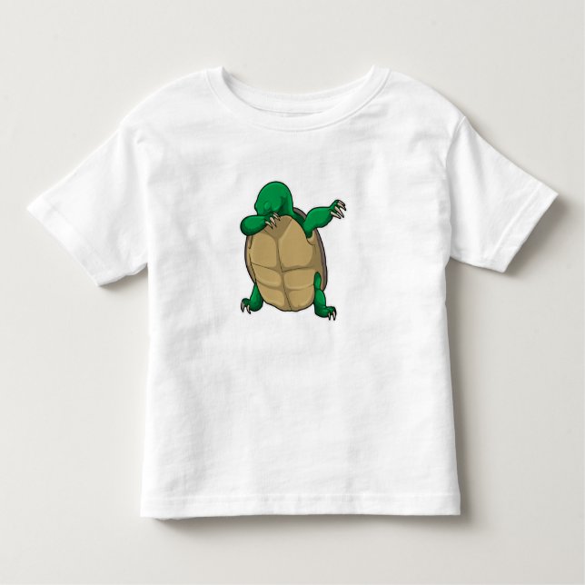 Schildkröte beim Hip Hop Dance Dab Kleinkind T-shirt (Vorderseite)
