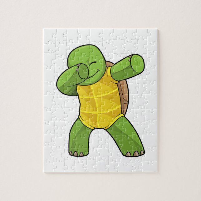 Schildkröte beim Hip Hop Dance Dab Puzzle (Vertikal)
