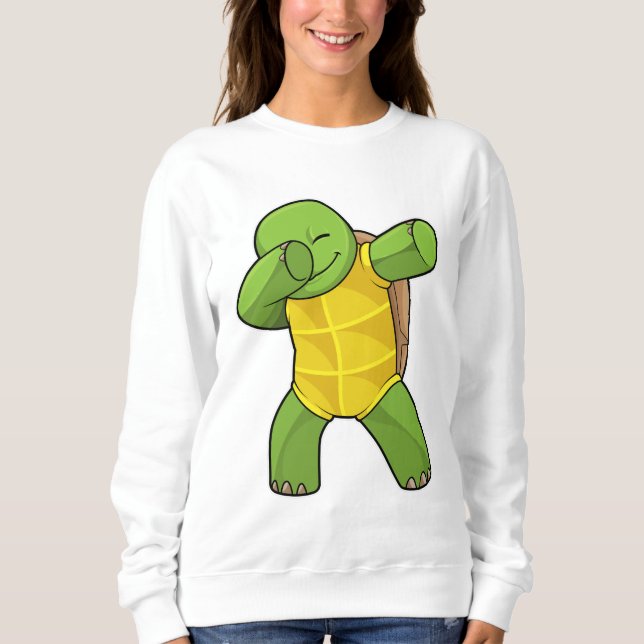 Schildkröte beim Hip Hop Dance Dab Sweatshirt (Vorderseite)