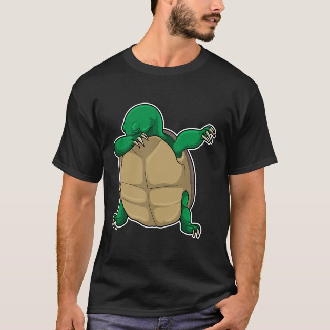 Schildkröte beim Hip Hop Dance Dab T-Shirt (Vorderseite)