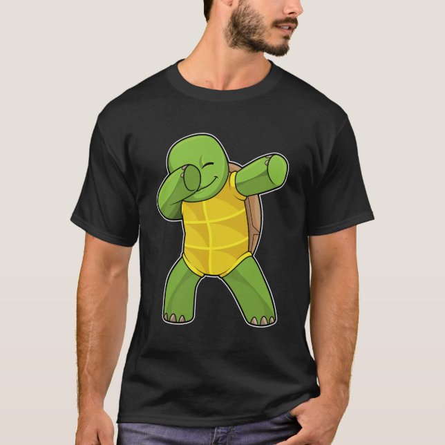 Schildkröte beim Hip Hop Dance Dab T-Shirt (Vorderseite)