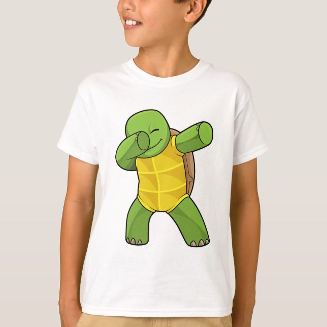 Schildkröte beim Hip Hop Dance Dab T-Shirt (Vorderseite)