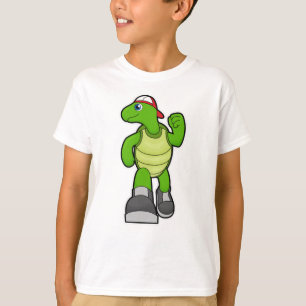 Schildkröte beim Laufen mit Cap T-Shirt