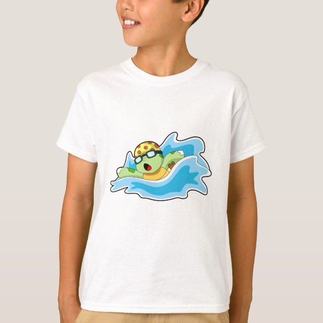 Schildkröte beim Schwimmen im Wasser T-Shirt (Vorderseite)