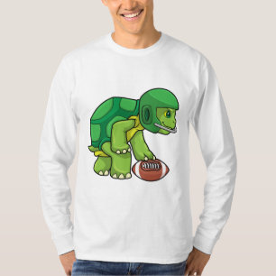 Schildkröte beim Sport mit Fußball und Helm T-Shirt