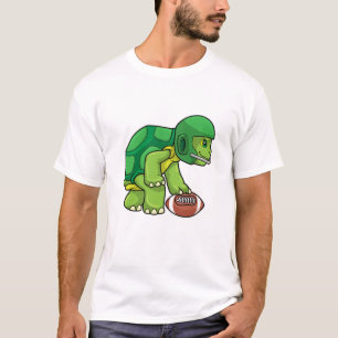Schildkröte beim Sport mit Fußball und Helm T-Shirt