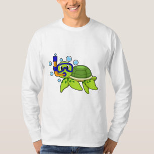 Schildkröte beim Tauchen mit Schnorchel T-Shirt
