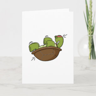 Schildkröte beim Training für Bauchmuskeln Karte