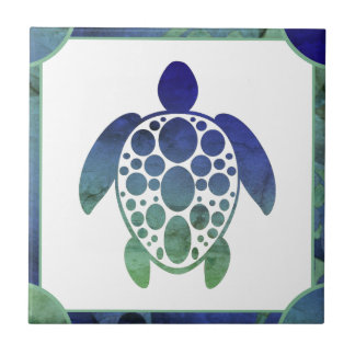 Schildkröte - blau fliese