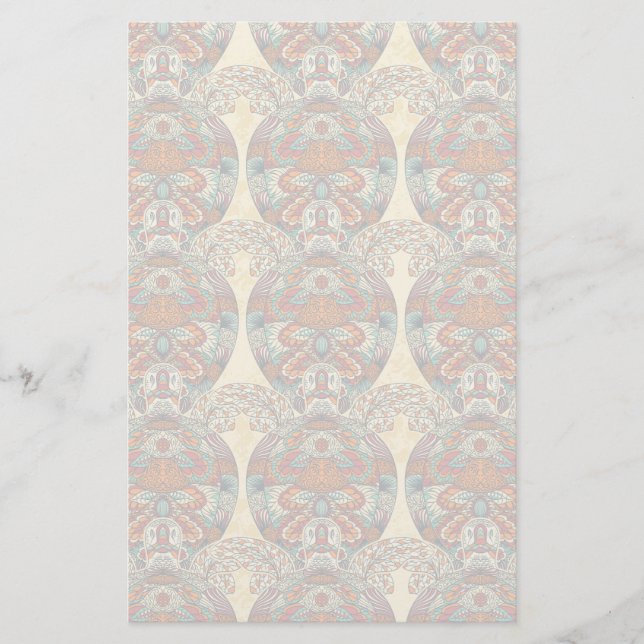 Schildkröte-Blumenmuster Briefpapier (Vorderseite)