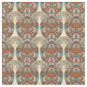 Schildkröte-Blumenmuster Stoff