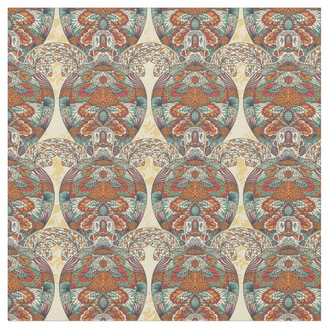 Schildkröte-Blumenmuster Stoff (Nahaufnahme)