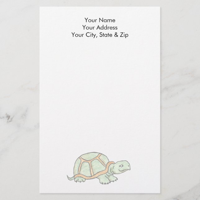 Schildkröte Briefpapier (Vorderseite)