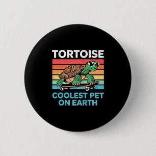 Schildkröte Coolstes Haustier der Erde Sungles Ska Button