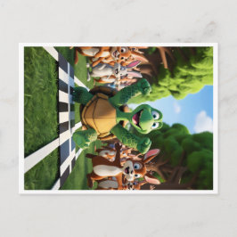 Schildkröte der Gewinner. Feiertagspostkarte