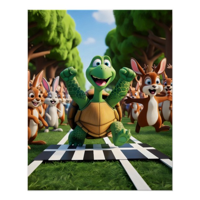 Schildkröte der Gewinner. Poster (Vorderseite)