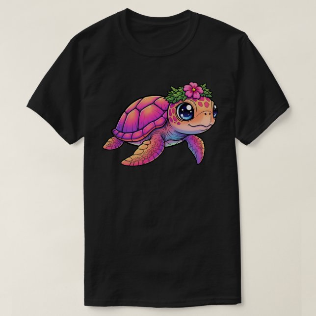 Schildkröte Dunkles T-Shirt (Design vorne)