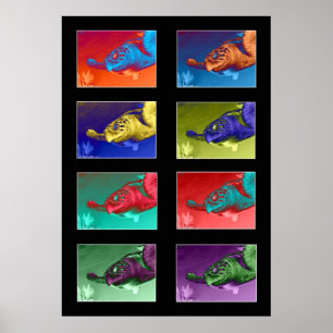 Schildkröte-FarbMontage Poster