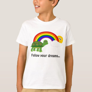 Schildkröte-folgender Regenbogen folgen Ihren T-Shirt
