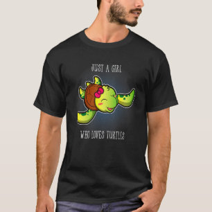 Schildkröte Für Mädchen Frauen Kinder Spaß Landsch T-Shirt