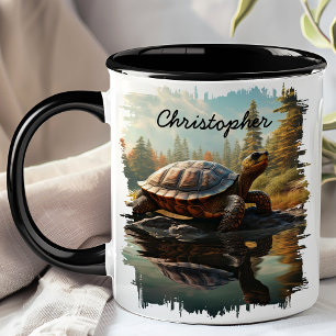 Schildkröte gespiegelt am Forest Lake Tasse