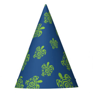 Schildkröte-grünes und blaues Party-Material Partyhütchen