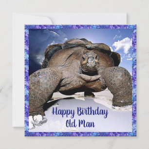 Schildkröte - Happy Birthday Old Man Card Dankeskarte