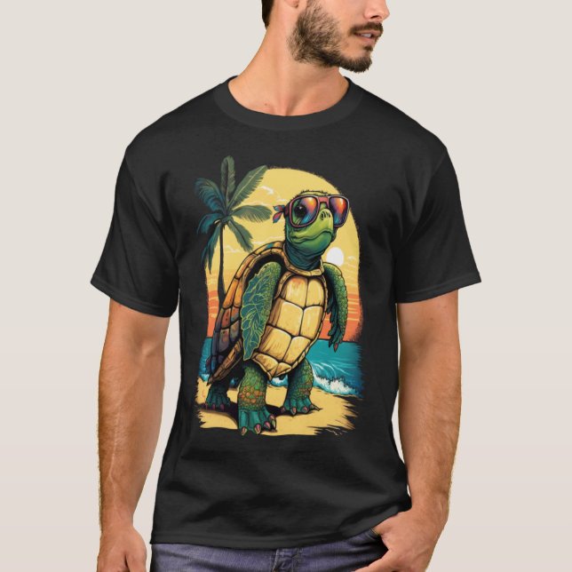 Schildkröte Hawaii Sea Turtles Hawaii Tropical Bea T-Shirt (Vorderseite)