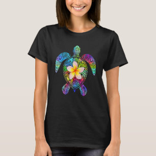 Schildkröte Hawaii Strand Hawaiian Tie Dye Meeress T-Shirt