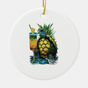 Schildkröte Hawaiianische Meeresschildkröten Anana Keramik Ornament