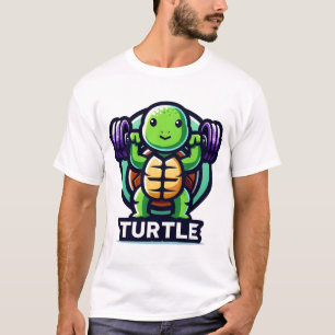 Schildkröte hockt lustig T-Shirt