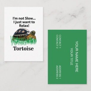 Schildkröte Ich Will Mich Nur Erholen Tier Süß Lus Visitenkarte