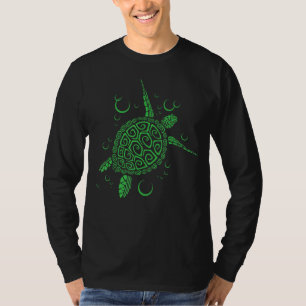 Schildkröte in Blauer Welle Schildkrötenliebhaber T-Shirt