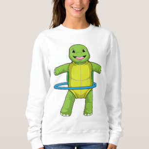 Schildkröte in Fitness mit Fitness-Reifen Sweatshirt