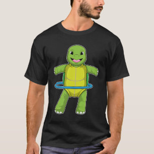 Schildkröte in Fitness mit Fitness-Reifen T-Shirt