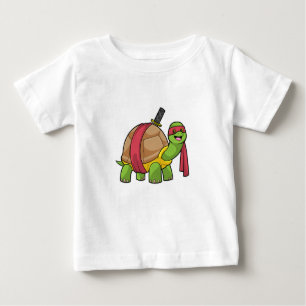 Schildkröte in Kampfkunst mit Schwert Baby T-shirt