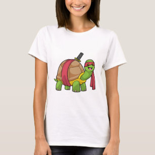 Schildkröte in Kampfkunst mit Schwert T-Shirt