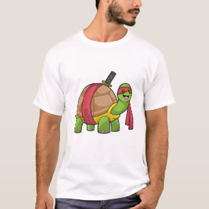 Schildkröte in Kampfkunst mit Schwert T-Shirt