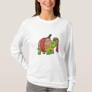 Schildkröte in Kampfkunst mit Schwert T-Shirt