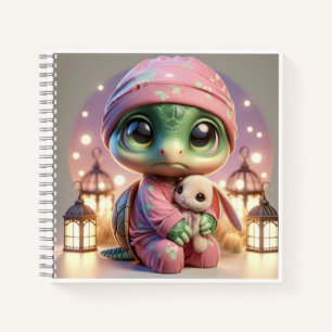 Schildkröte in rosa Pyjama, von Natasha Us Notizbuch