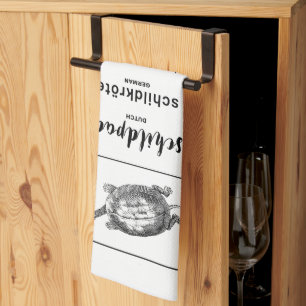 Schildkröte in verschiedenen Sprachen Geschirrtuch